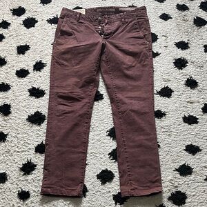AT.P.CO W31 Italy burgundy distressed regular slim pants